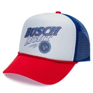 Retro Party Hat Quality Made in USA Busch Light Beer Trucker Hat Vintage 80’s St